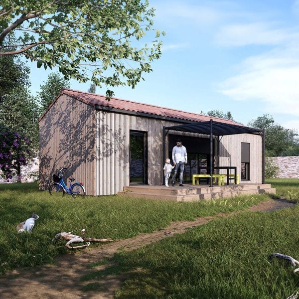 petite maison en bois 50m2 en kit vendée hdmobile