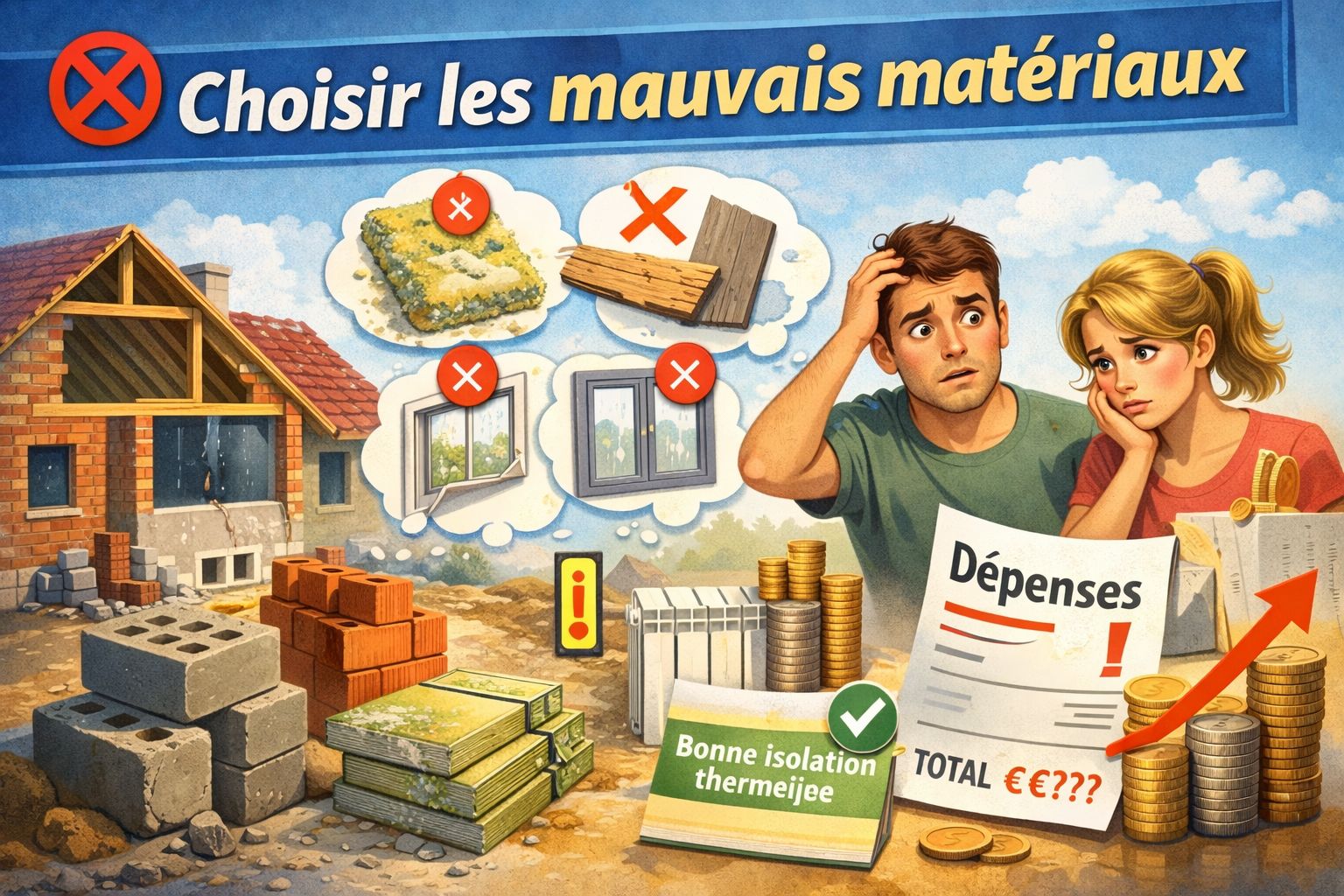 Choisir les mauvais matériaux