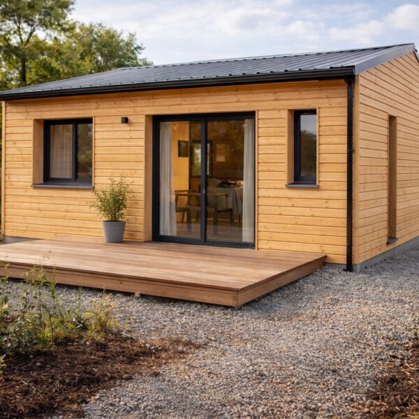 petite maison bois de 50m2 pour une personne seule