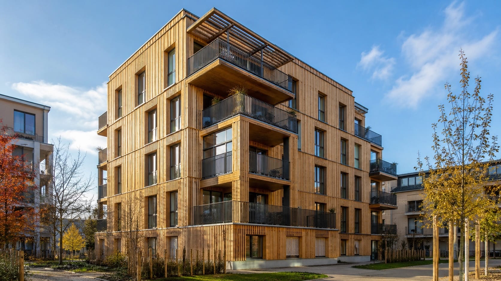 Immeuble à ossature bois : une architecture durable au service de l’habitat collectif