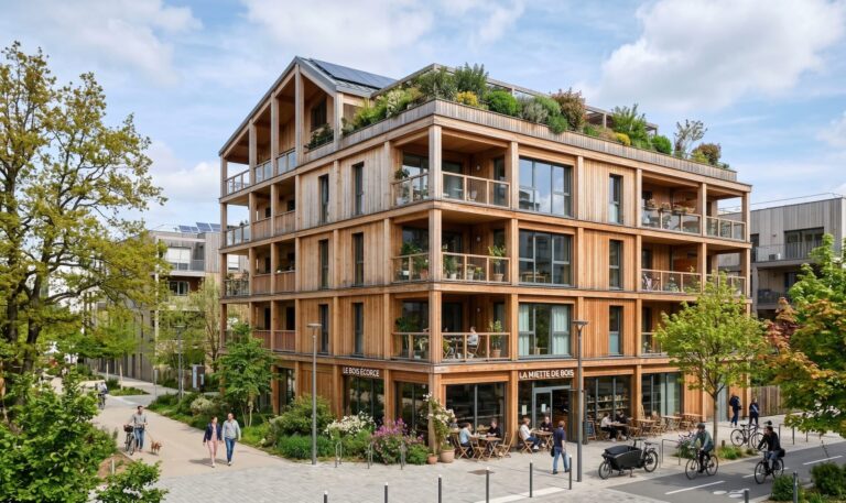 Perspective Contemporaine - L'Immeuble à Ossature Bois
